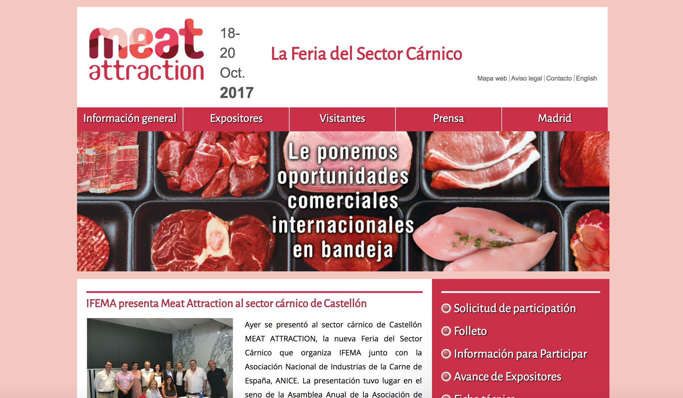 1er foire pour le secteur de la viande à Madrid